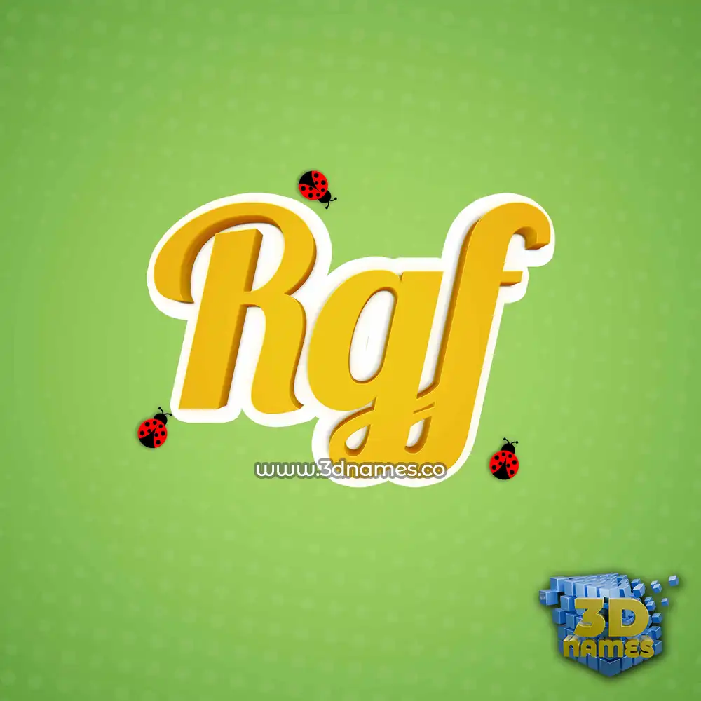 rgf in Ladybugs style - 3D name wallpaper