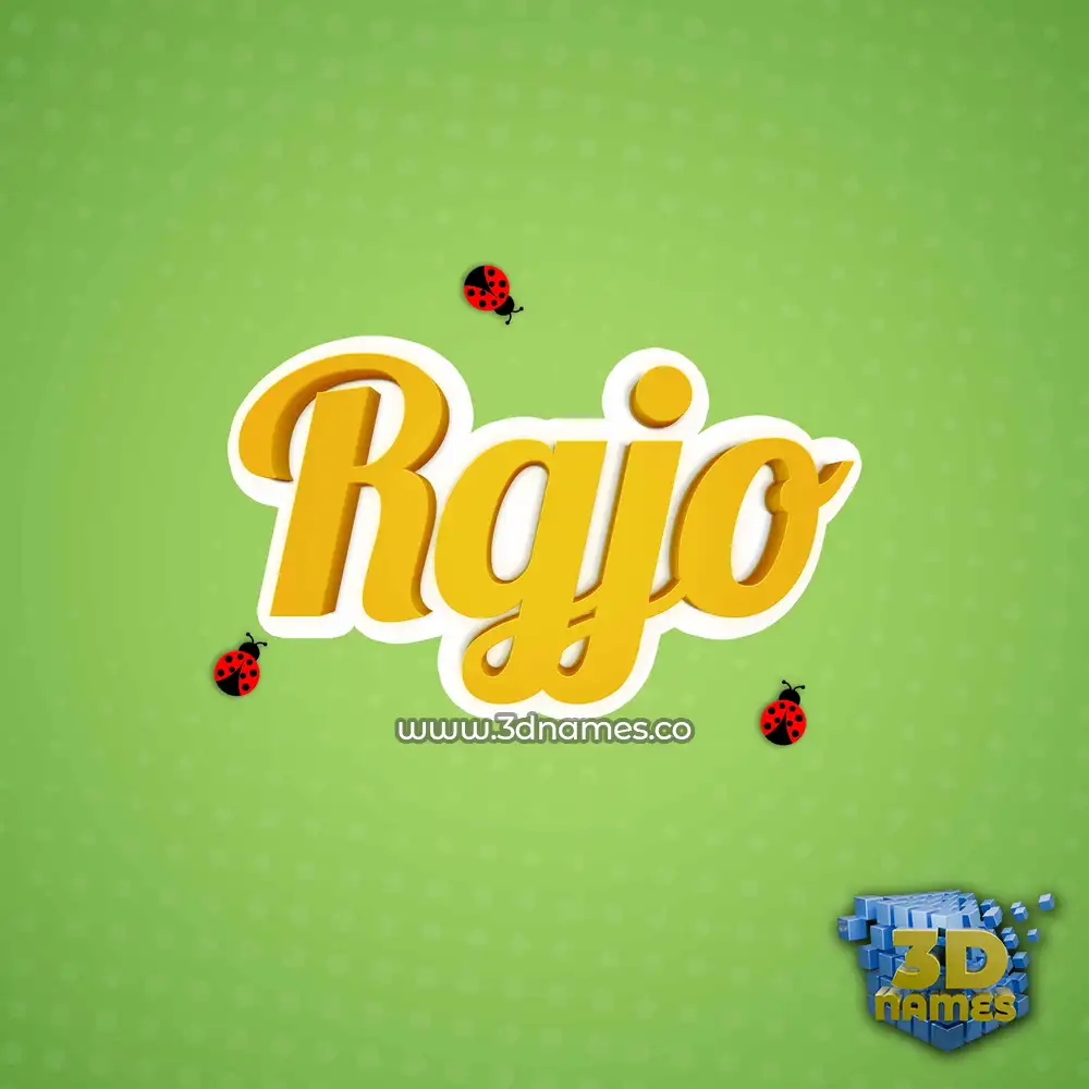 rgjo in Ladybugs style - 3D name wallpaper