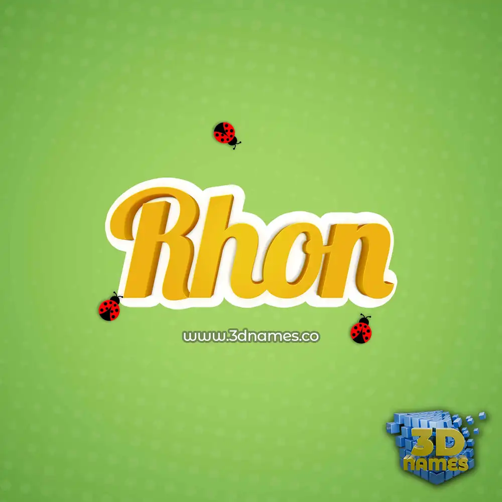 rhon in Ladybugs style - 3D name wallpaper