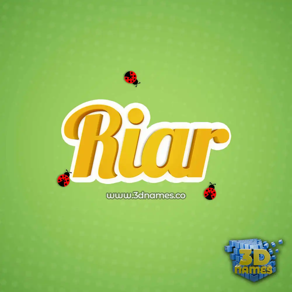 riar in Ladybugs style - 3D name wallpaper