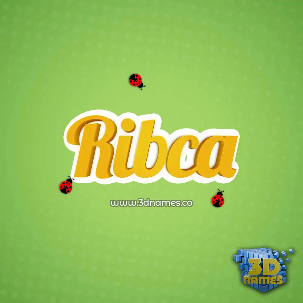 ribca in Ladybugs style - 3D name wallpaper