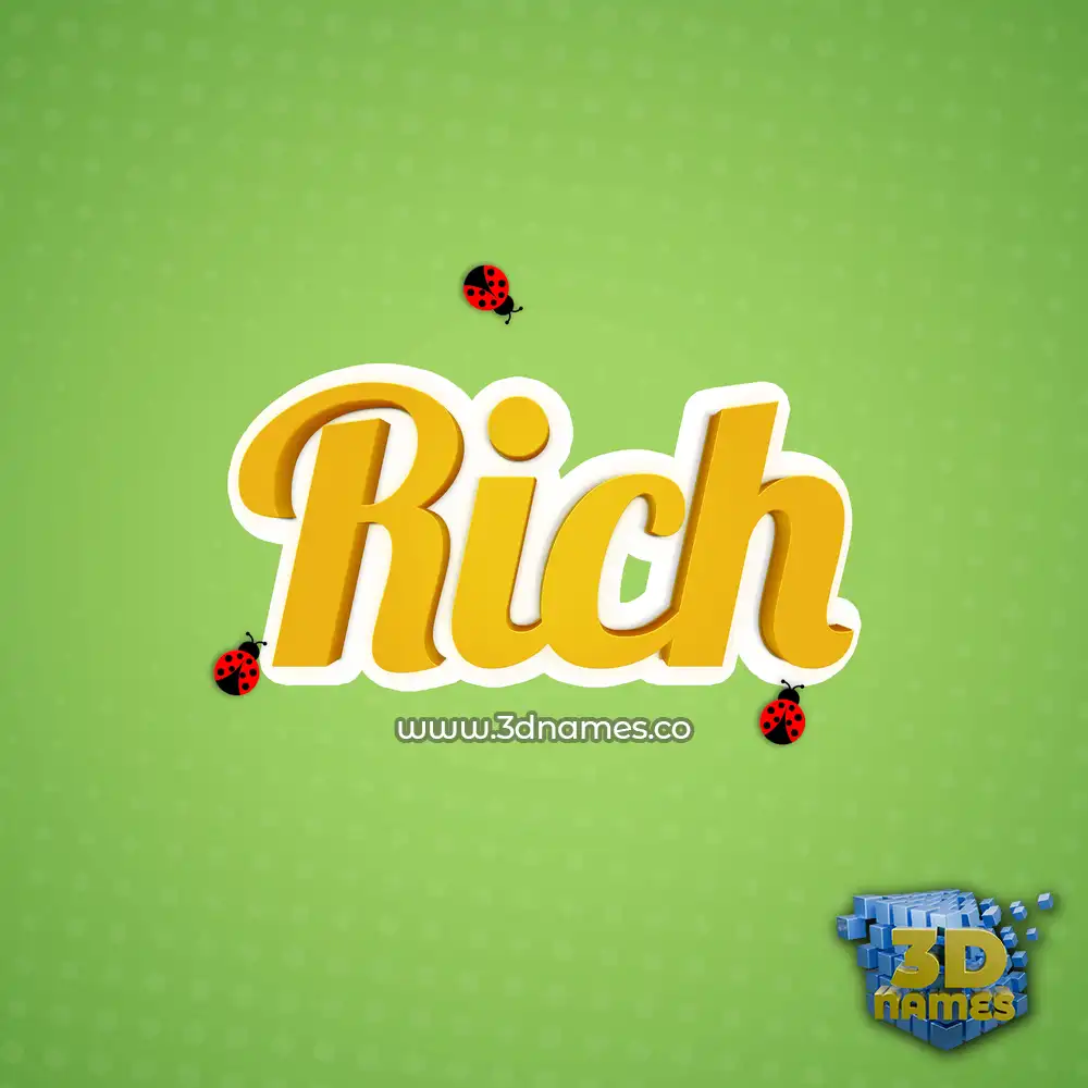 rich in Ladybugs style - 3D name wallpaper