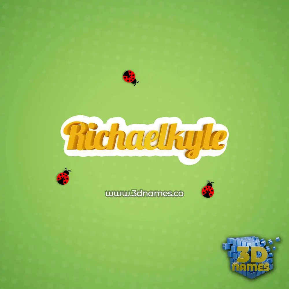 richaelkyle in Ladybugs style - 3D name wallpaper