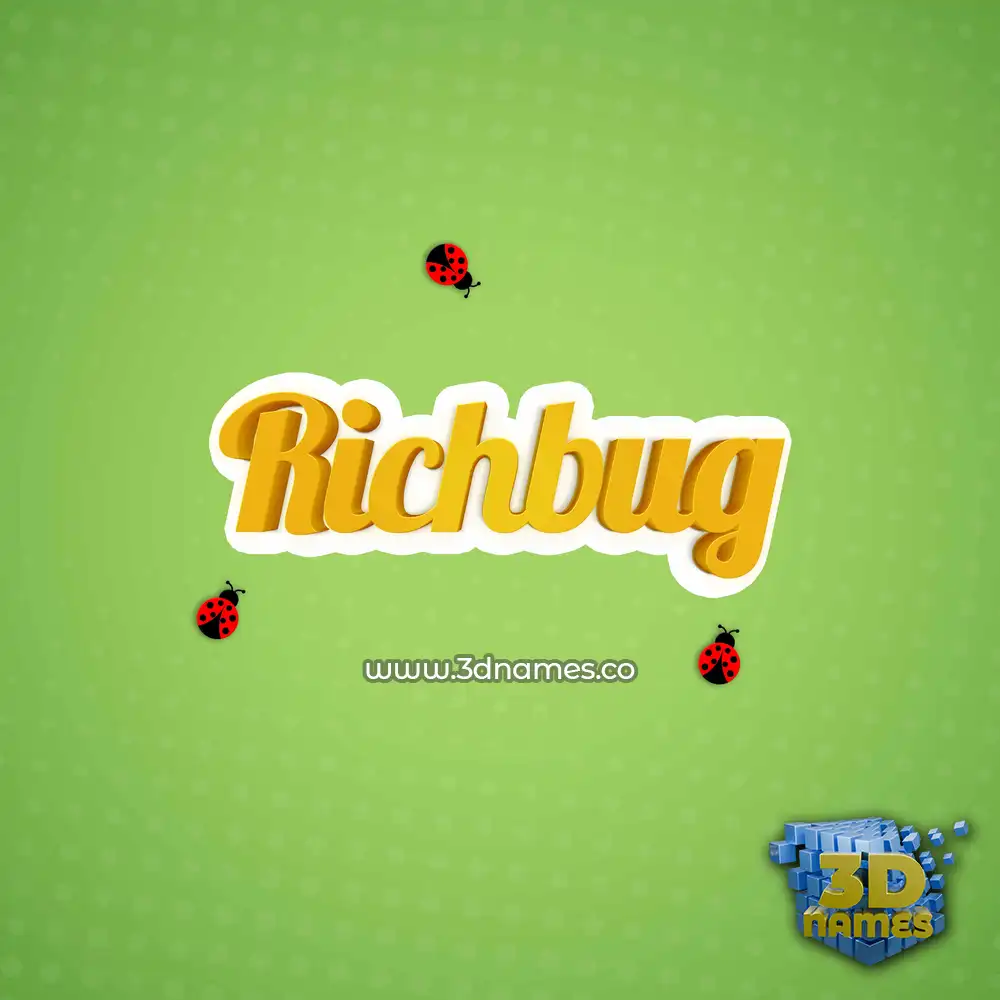 richbug in Ladybugs style - 3D name wallpaper