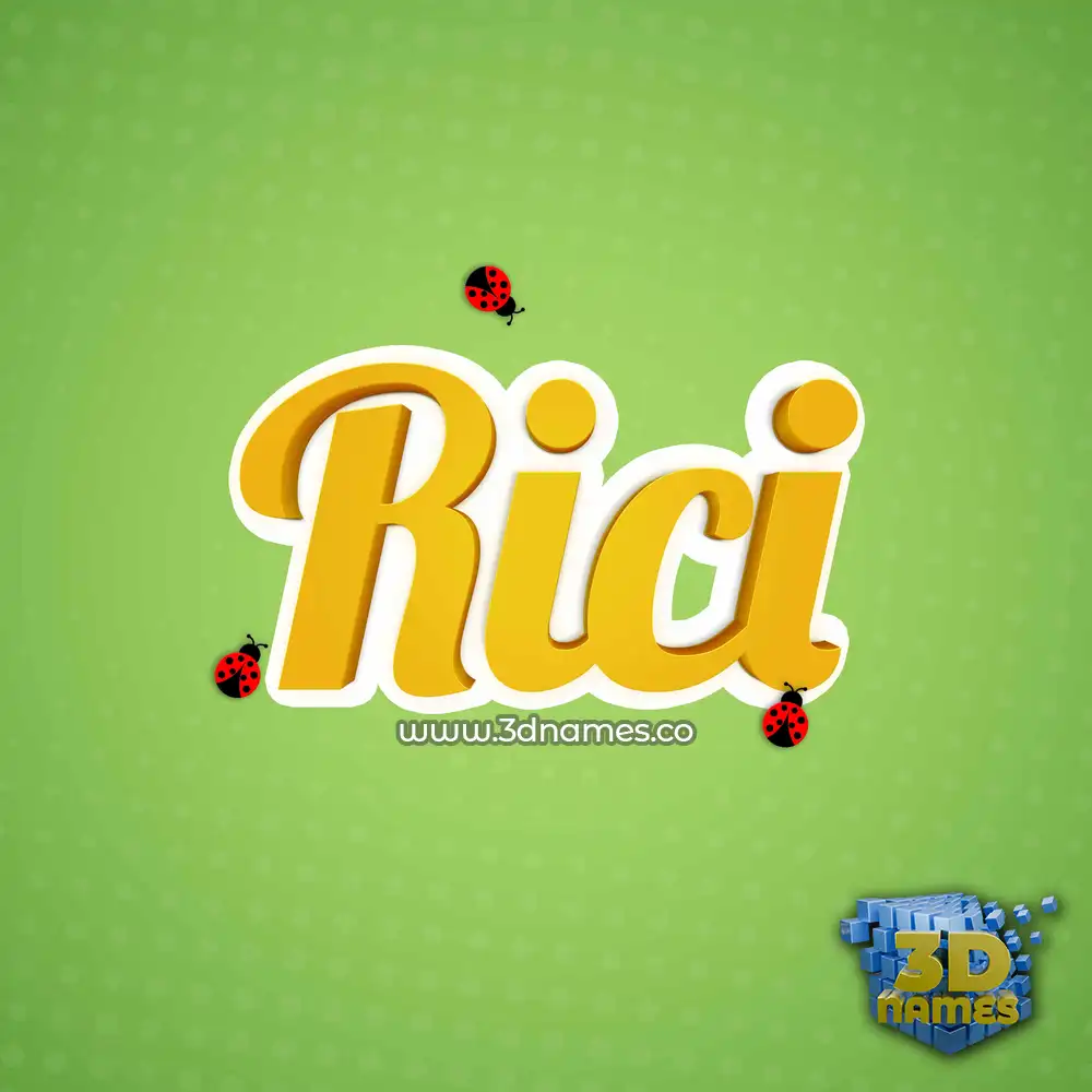rici in Ladybugs style - 3D name wallpaper