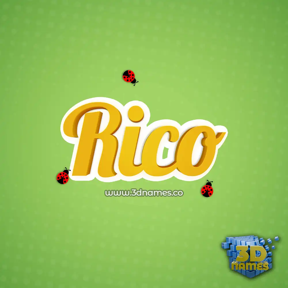 rico in Ladybugs style - 3D name wallpaper