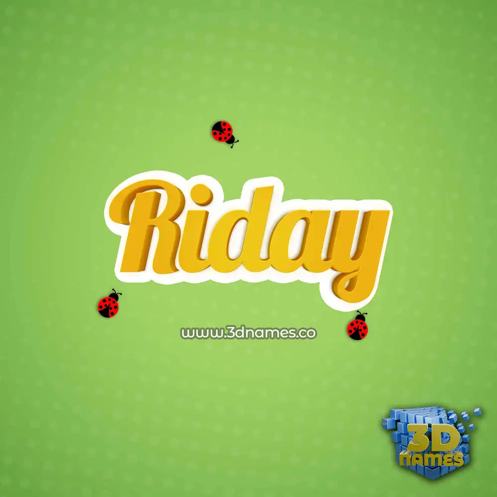 riday in Ladybugs style - 3D name wallpaper