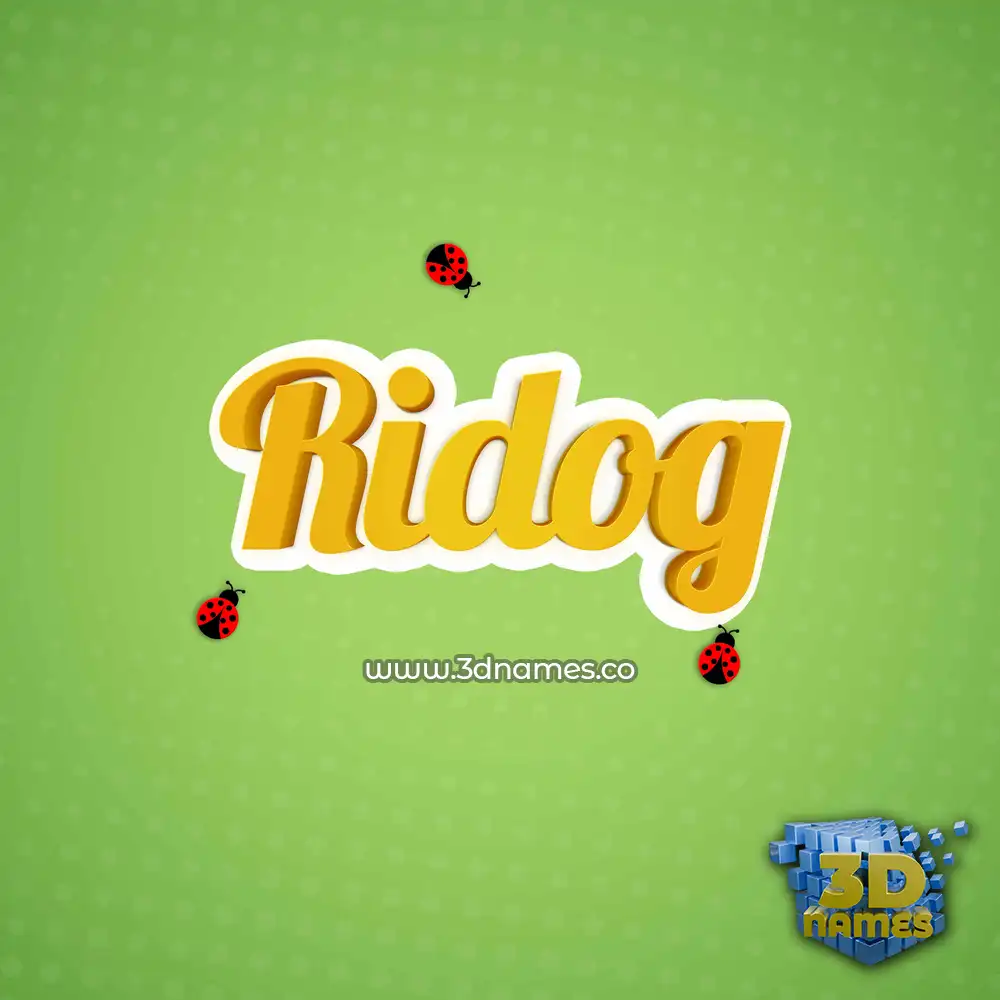 ridog in Ladybugs style - 3D name wallpaper