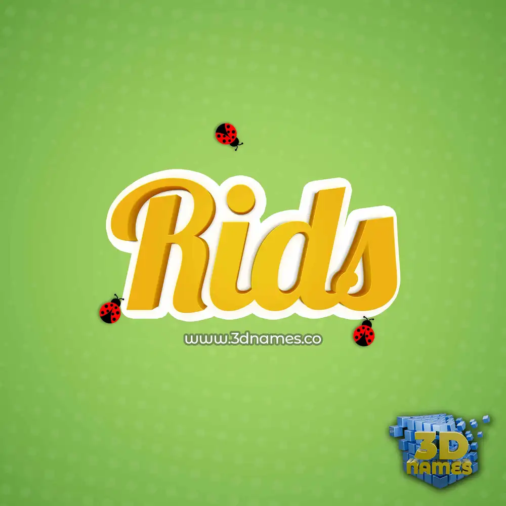 rids in Ladybugs style - 3D name wallpaper