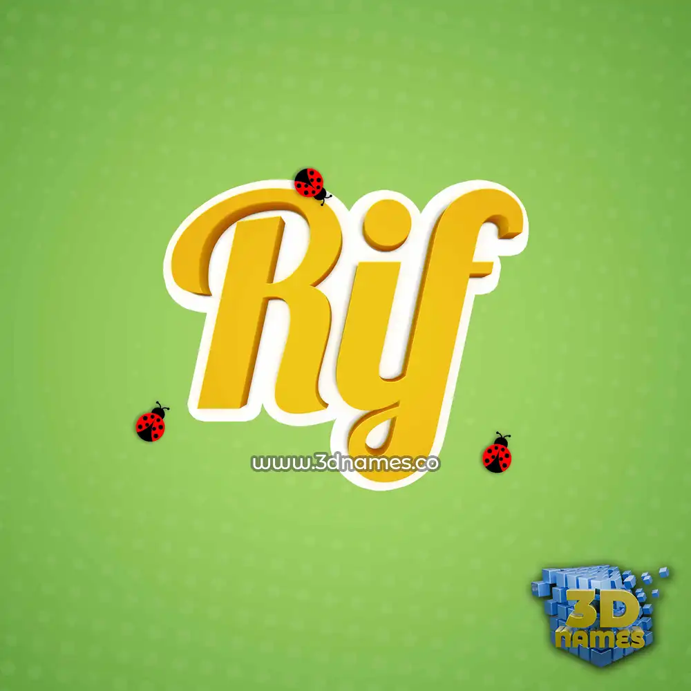 rif in Ladybugs style - 3D name wallpaper