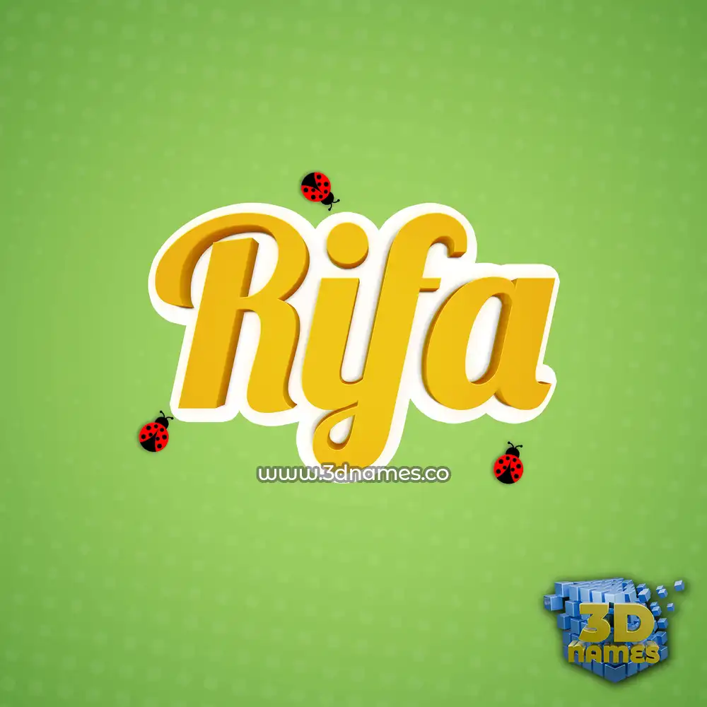 rifa in Ladybugs style - 3D name wallpaper