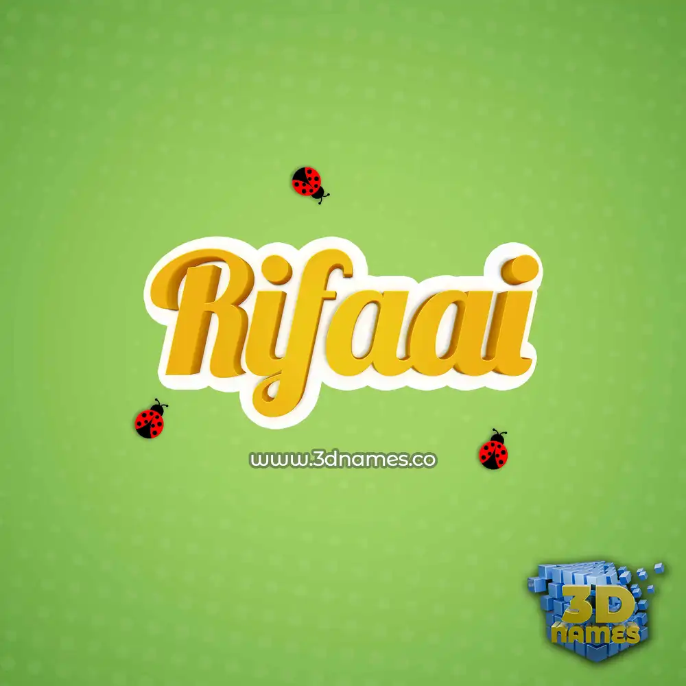 rifaai in Ladybugs style - 3D name wallpaper