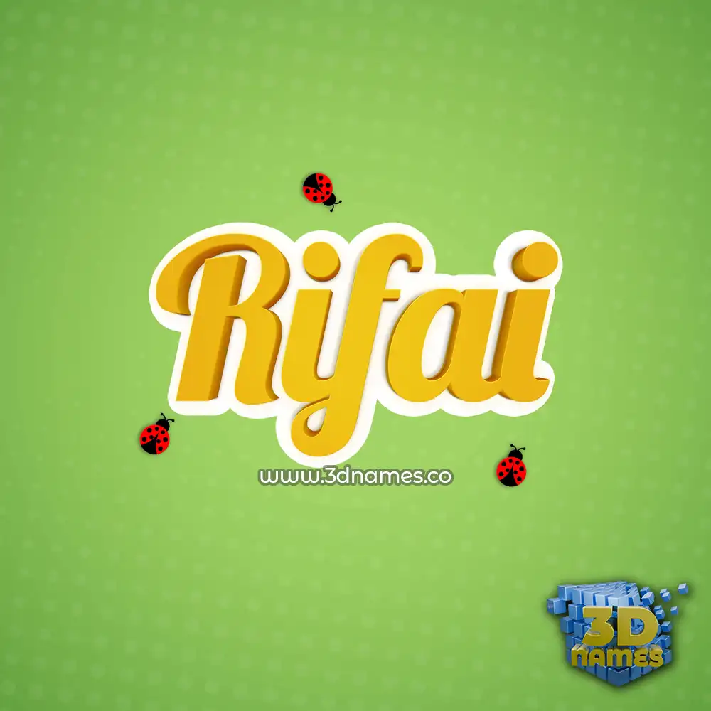 rifai in Ladybugs style - 3D name wallpaper