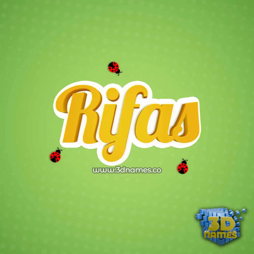 rifas in Ladybugs style - 3D name wallpaper