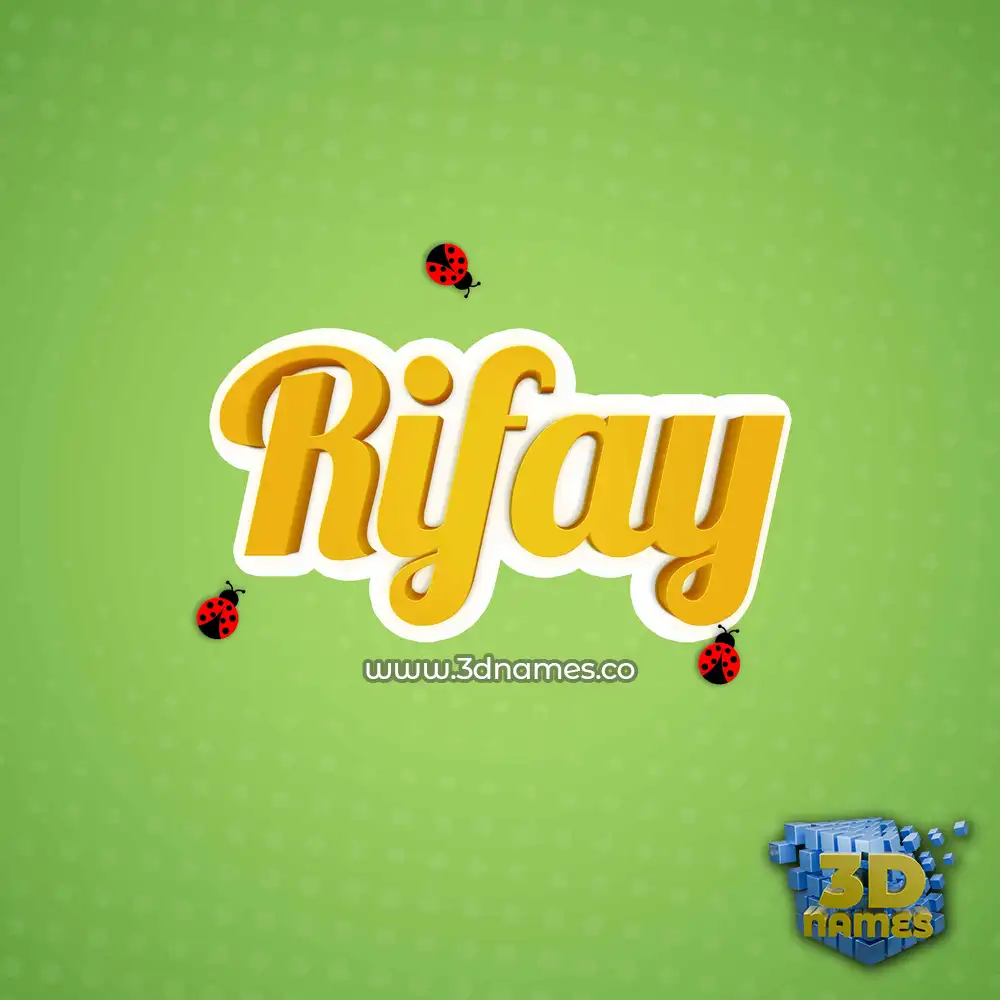 rifay in Ladybugs style - 3D name wallpaper