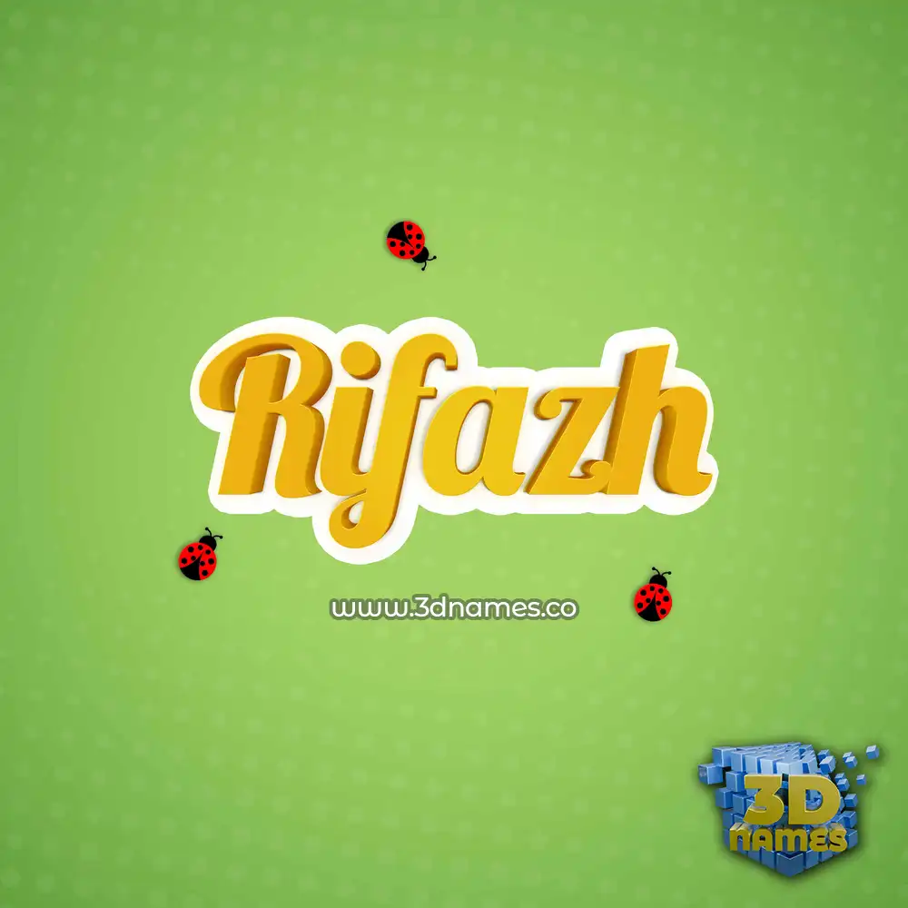 rifazh in Ladybugs style - 3D name wallpaper