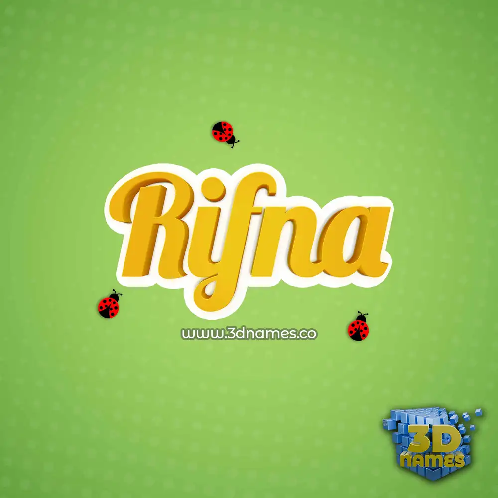 rifna in Ladybugs style - 3D name wallpaper