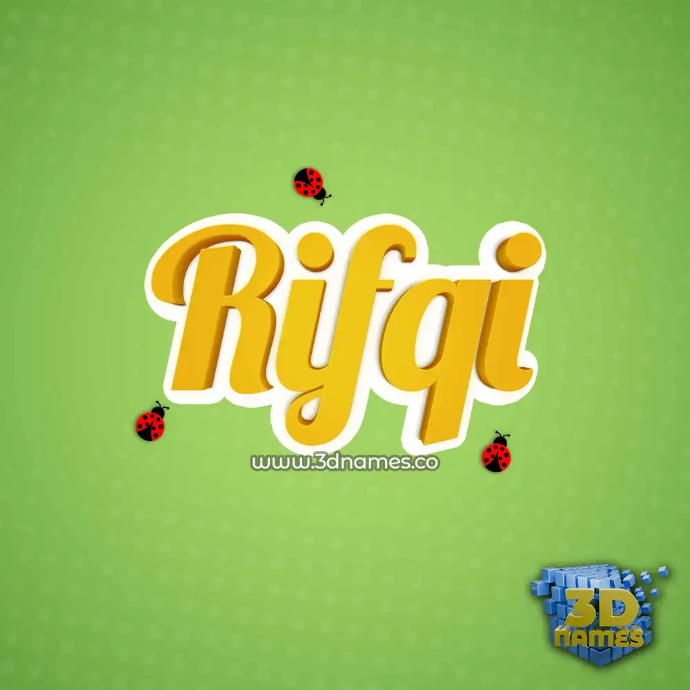 rifqi in Ladybugs style - 3D name wallpaper