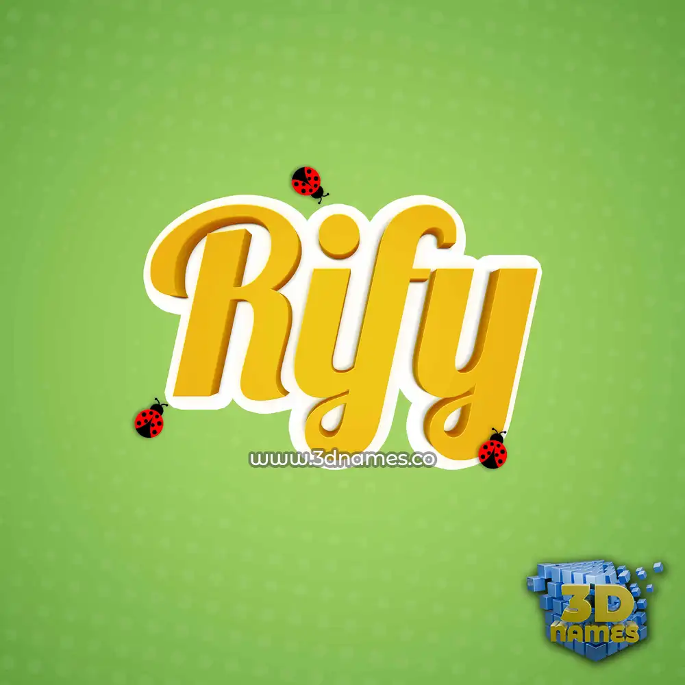 rify in Ladybugs style - 3D name wallpaper