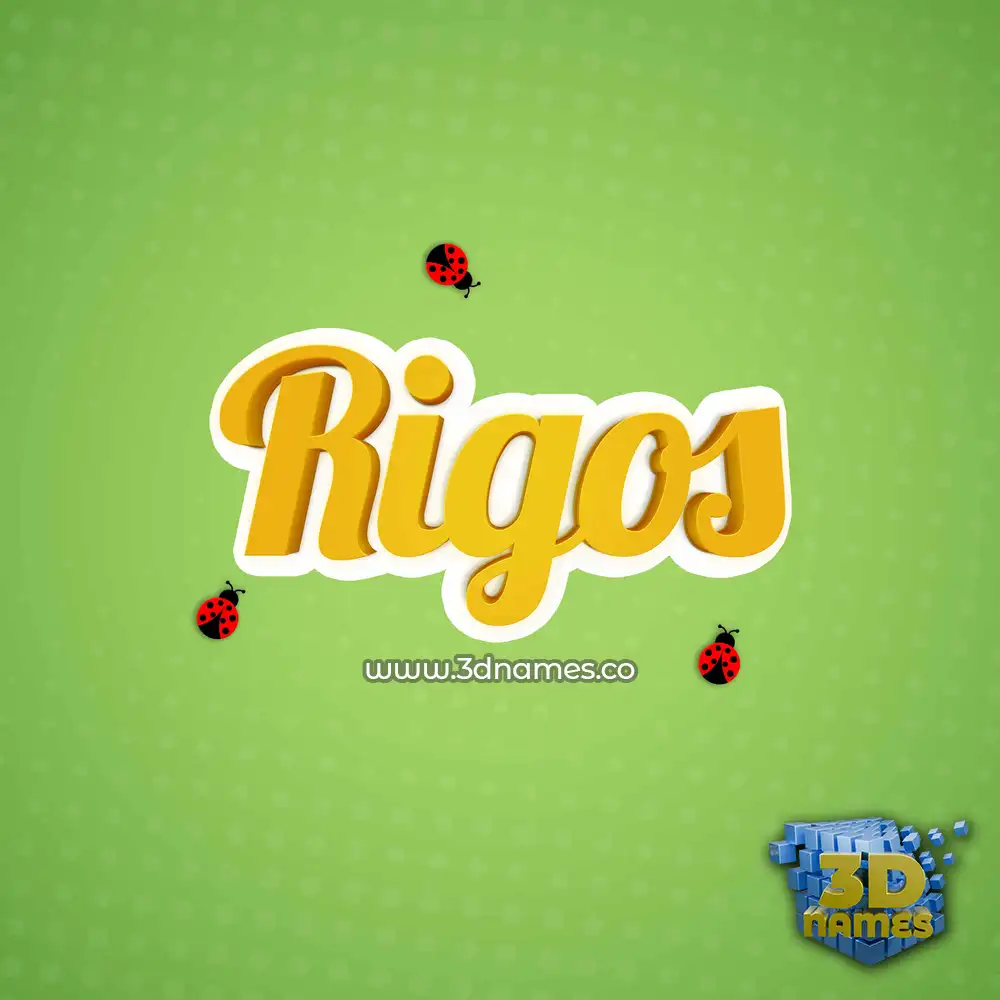 rigos in Ladybugs style - 3D name wallpaper
