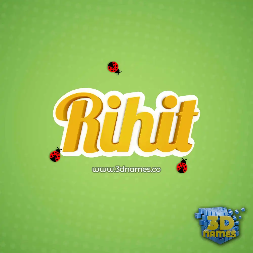 rihit in Ladybugs style - 3D name wallpaper