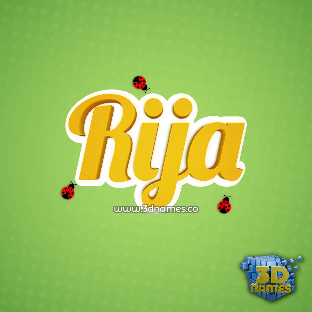 rija in Ladybugs style - 3D name wallpaper