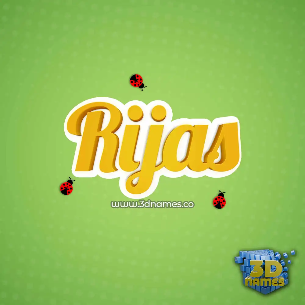 rijas in Ladybugs style - 3D name wallpaper