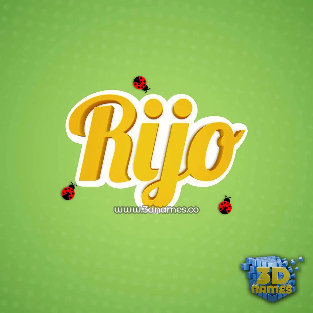 rijo in Ladybugs style - 3D name wallpaper