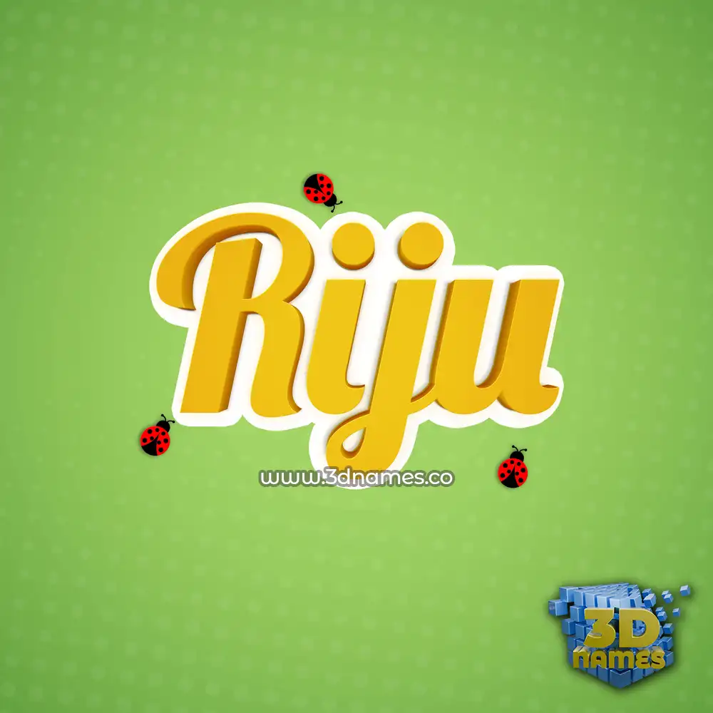 riju in Ladybugs style - 3D name wallpaper
