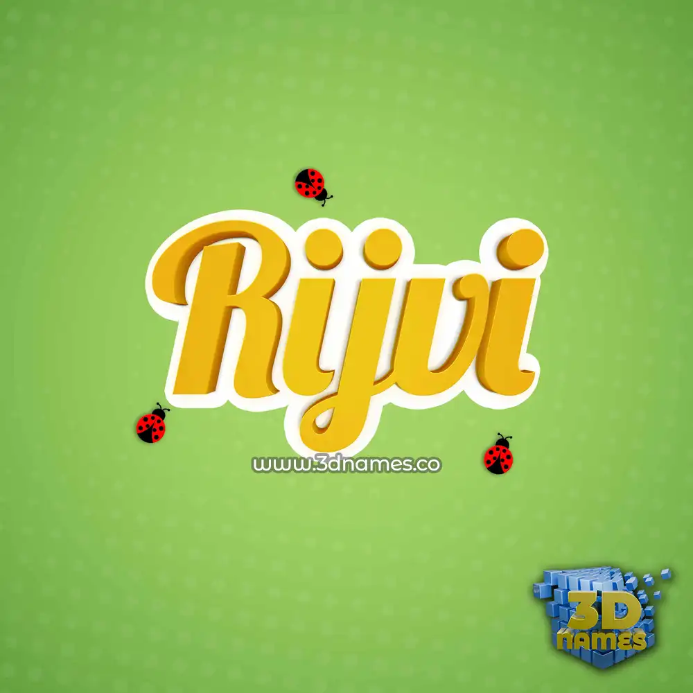 rijvi in Ladybugs style - 3D name wallpaper