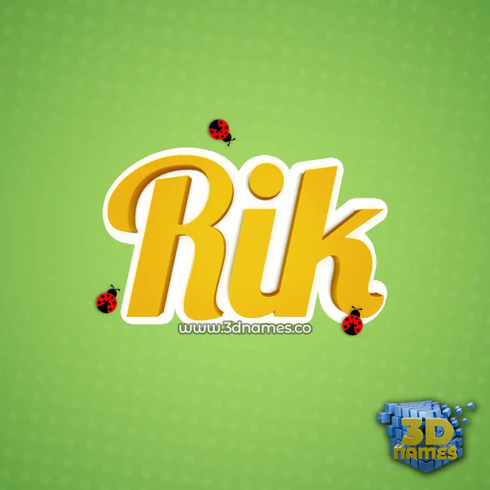 rik in Ladybugs style - 3D name wallpaper
