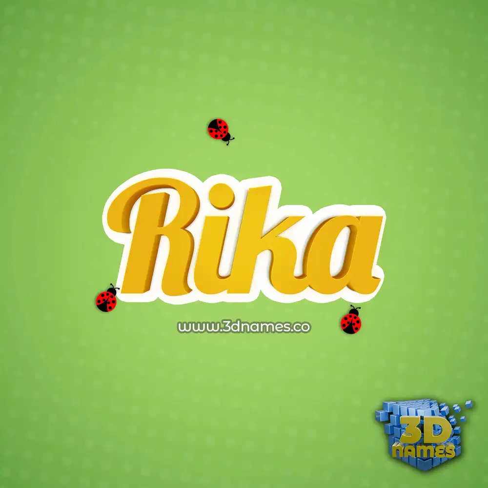 rika in Ladybugs style - 3D name wallpaper