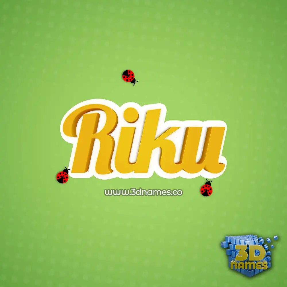 riku in Ladybugs style - 3D name wallpaper