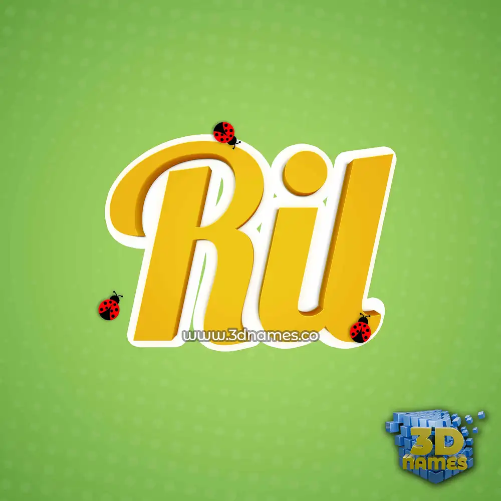 ril in Ladybugs style - 3D name wallpaper