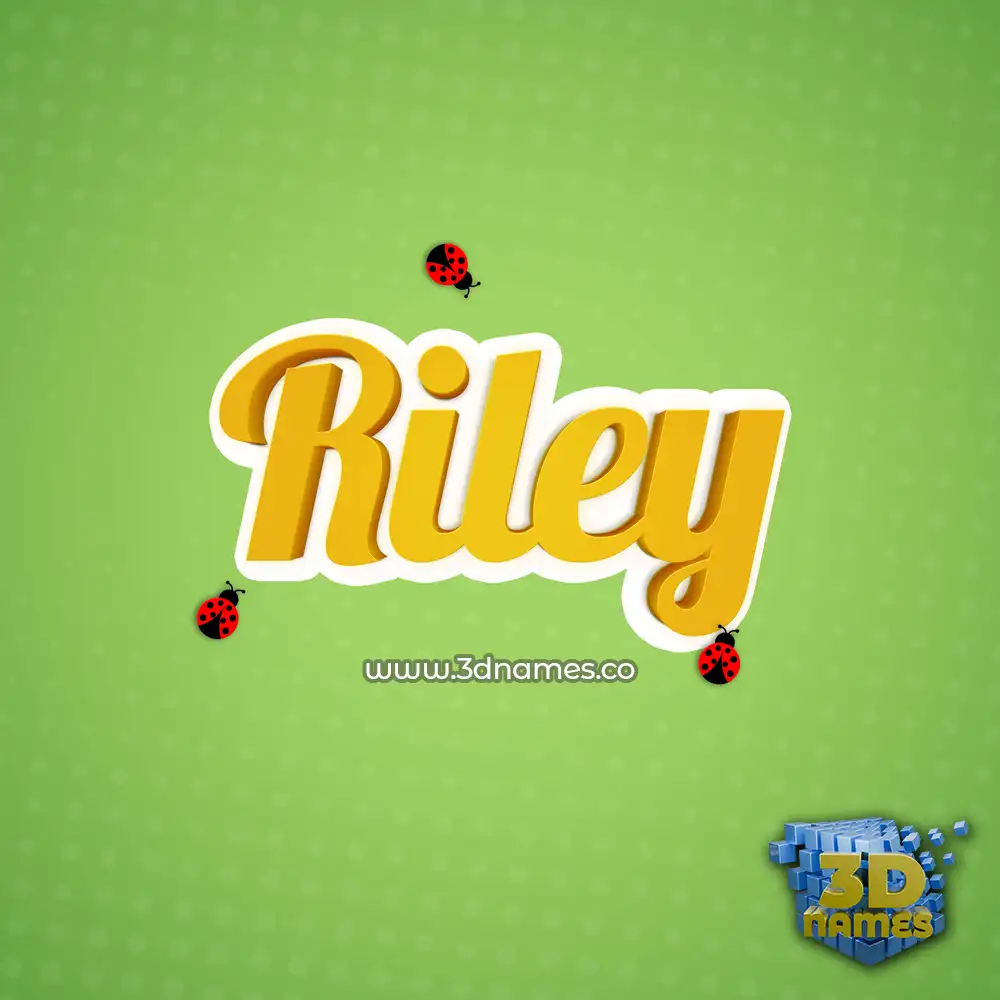 riley in Ladybugs style - 3D name wallpaper