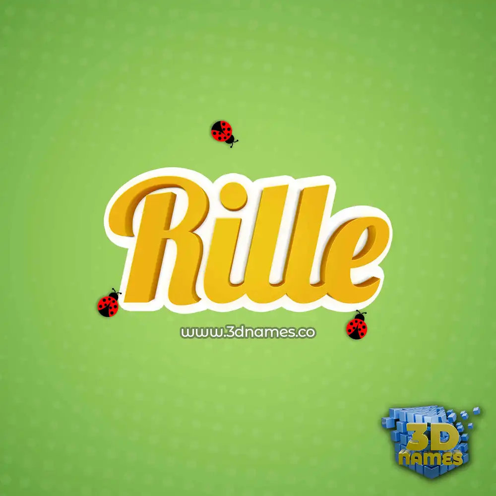 rille in Ladybugs style - 3D name wallpaper