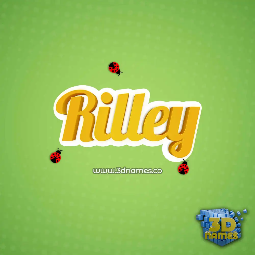 rilley in Ladybugs style - 3D name wallpaper