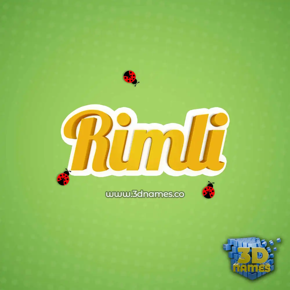 rimli in Ladybugs style - 3D name wallpaper
