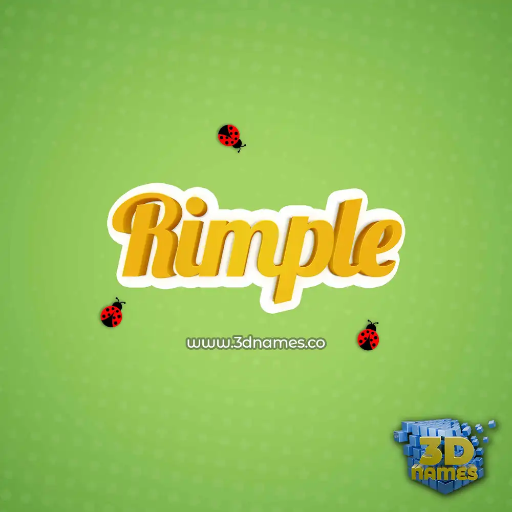 rimple in Ladybugs style - 3D name wallpaper