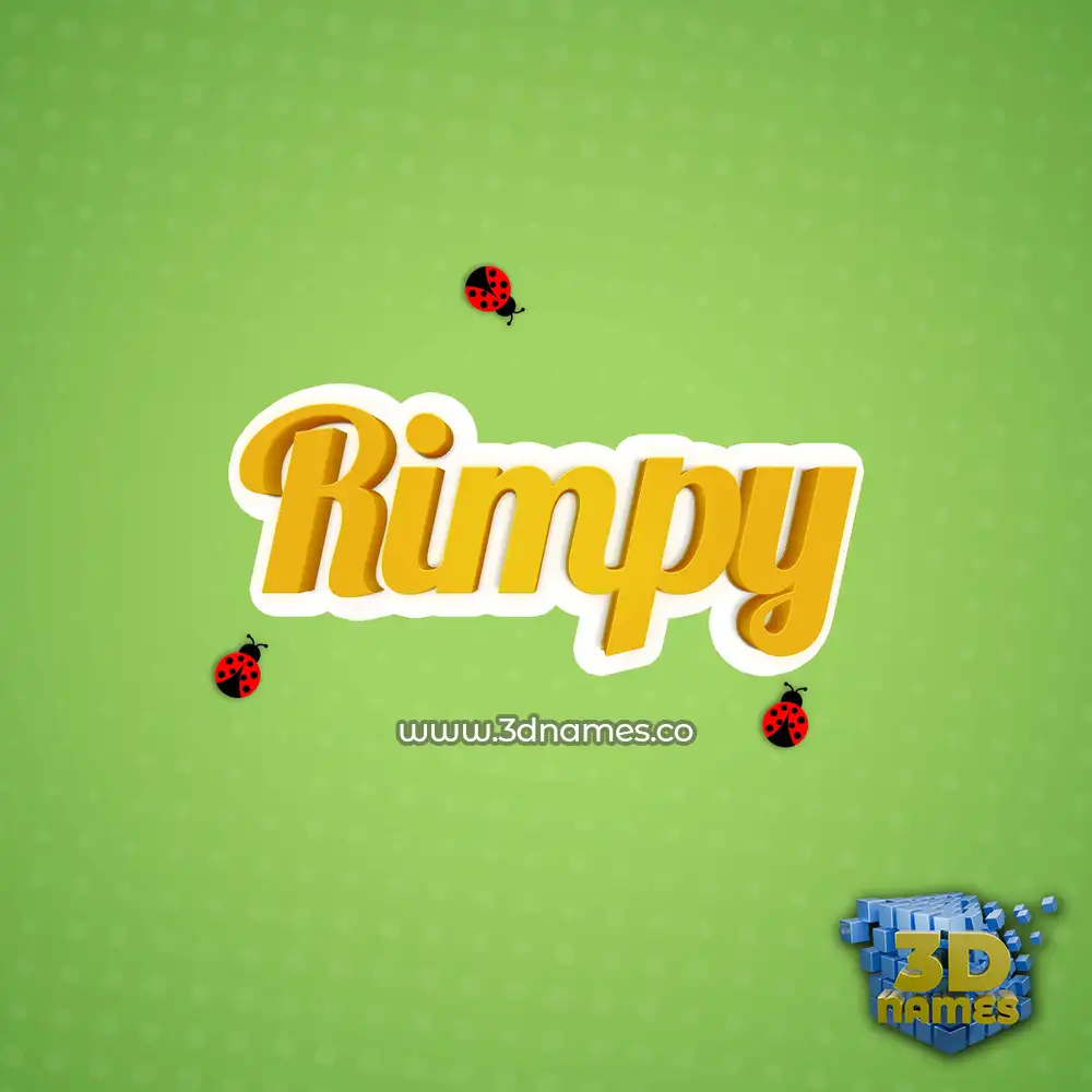 rimpy in Ladybugs style - 3D name wallpaper