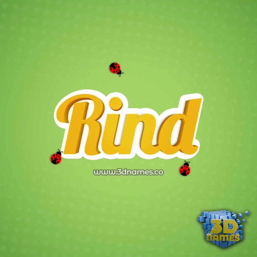 rind in Ladybugs style - 3D name wallpaper