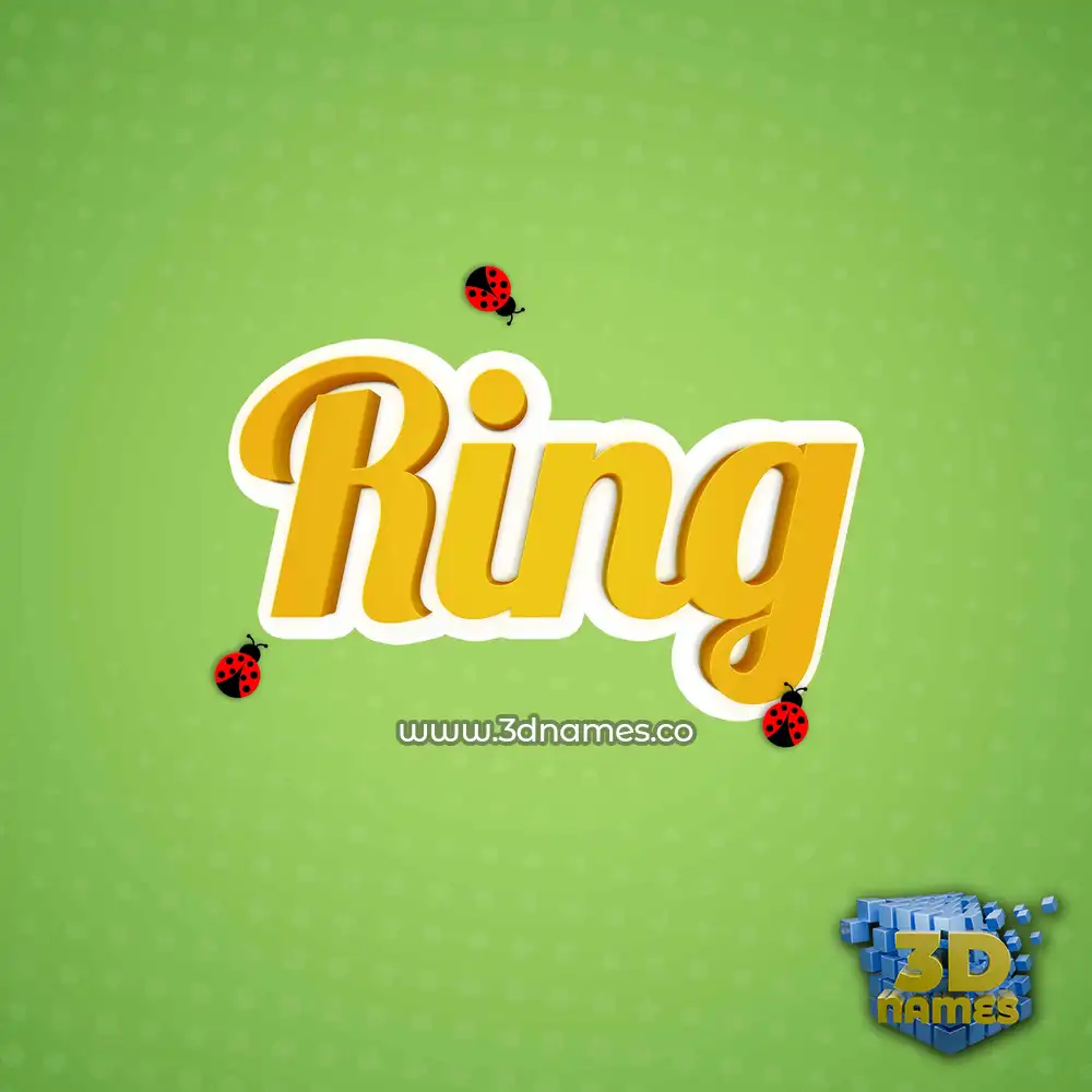 ring in Ladybugs style - 3D name wallpaper
