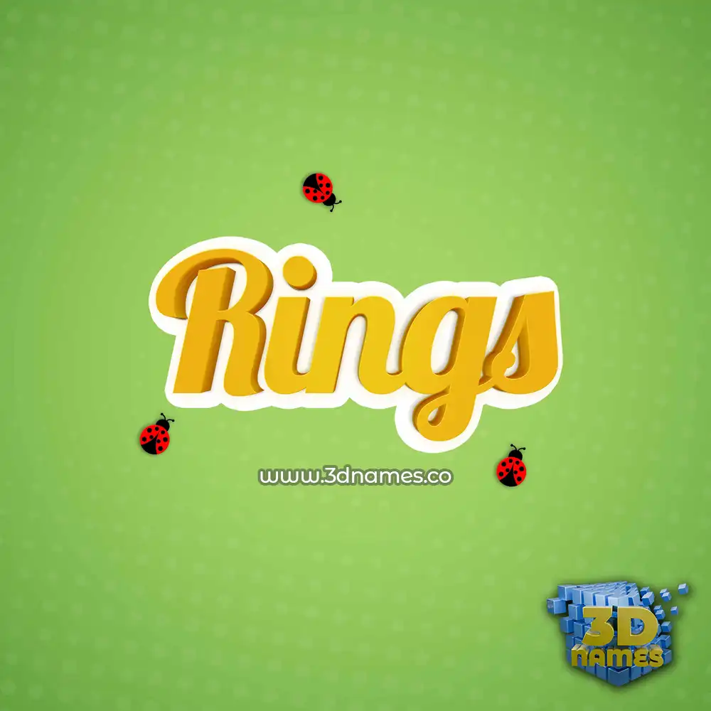rings in Ladybugs style - 3D name wallpaper