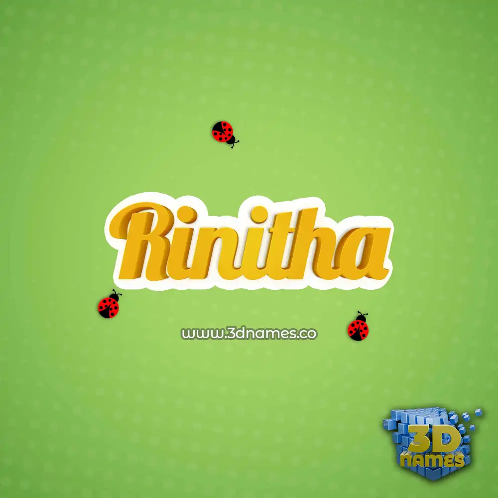 rinitha in Ladybugs style - 3D name wallpaper
