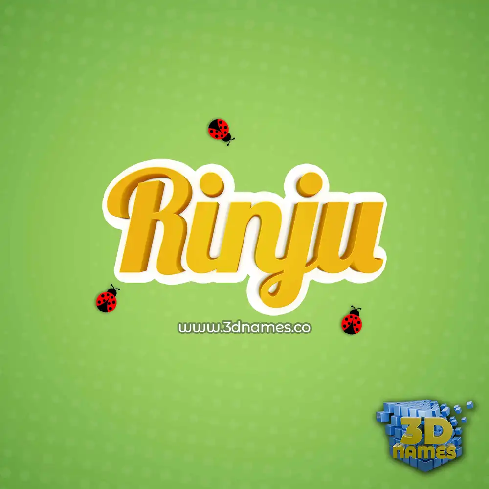rinju in Ladybugs style - 3D name wallpaper