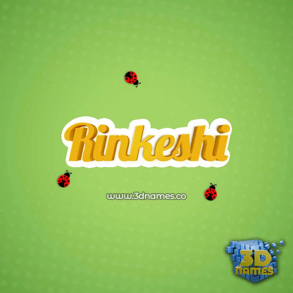 rinkeshi in Ladybugs style - 3D name wallpaper
