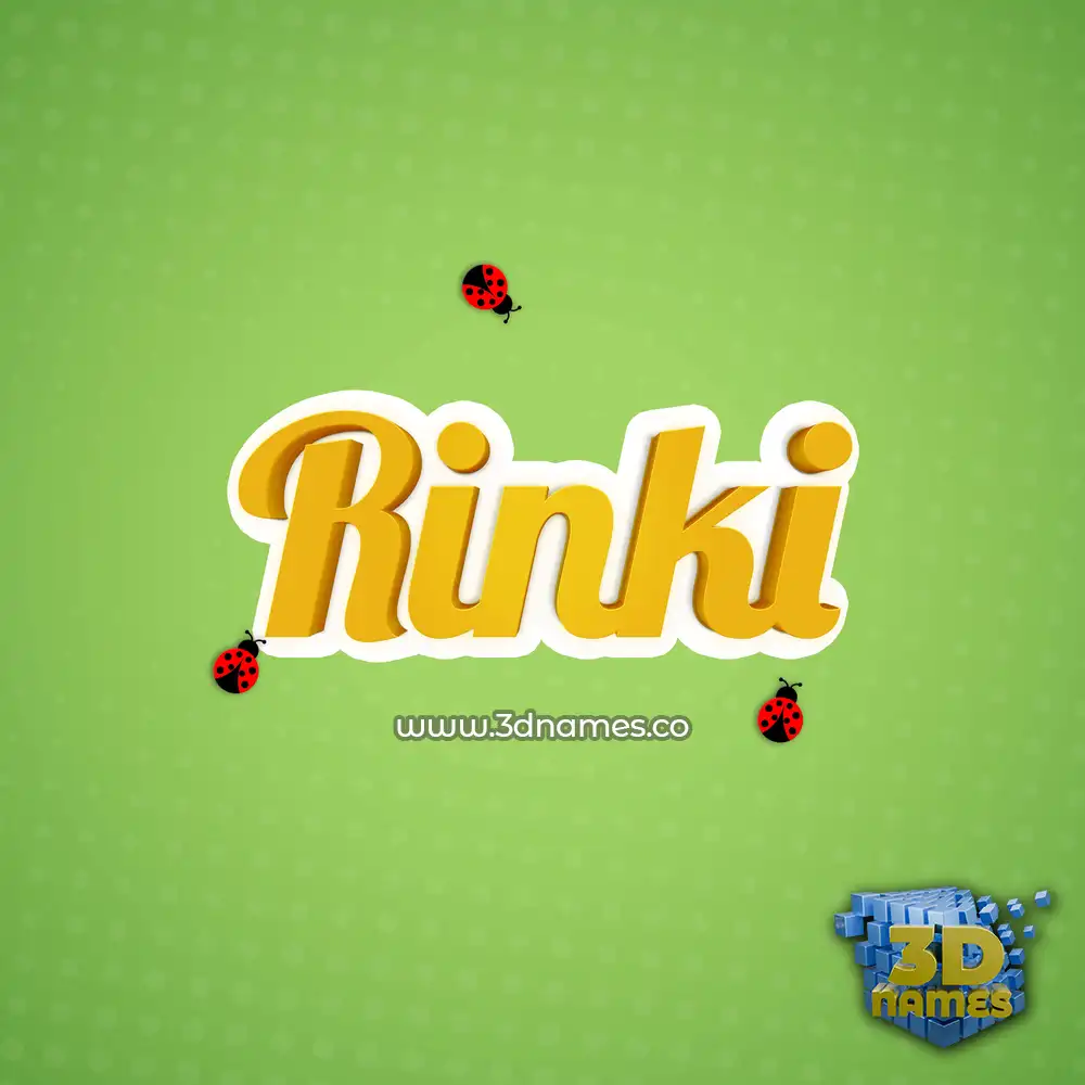 rinki in Ladybugs style - 3D name wallpaper