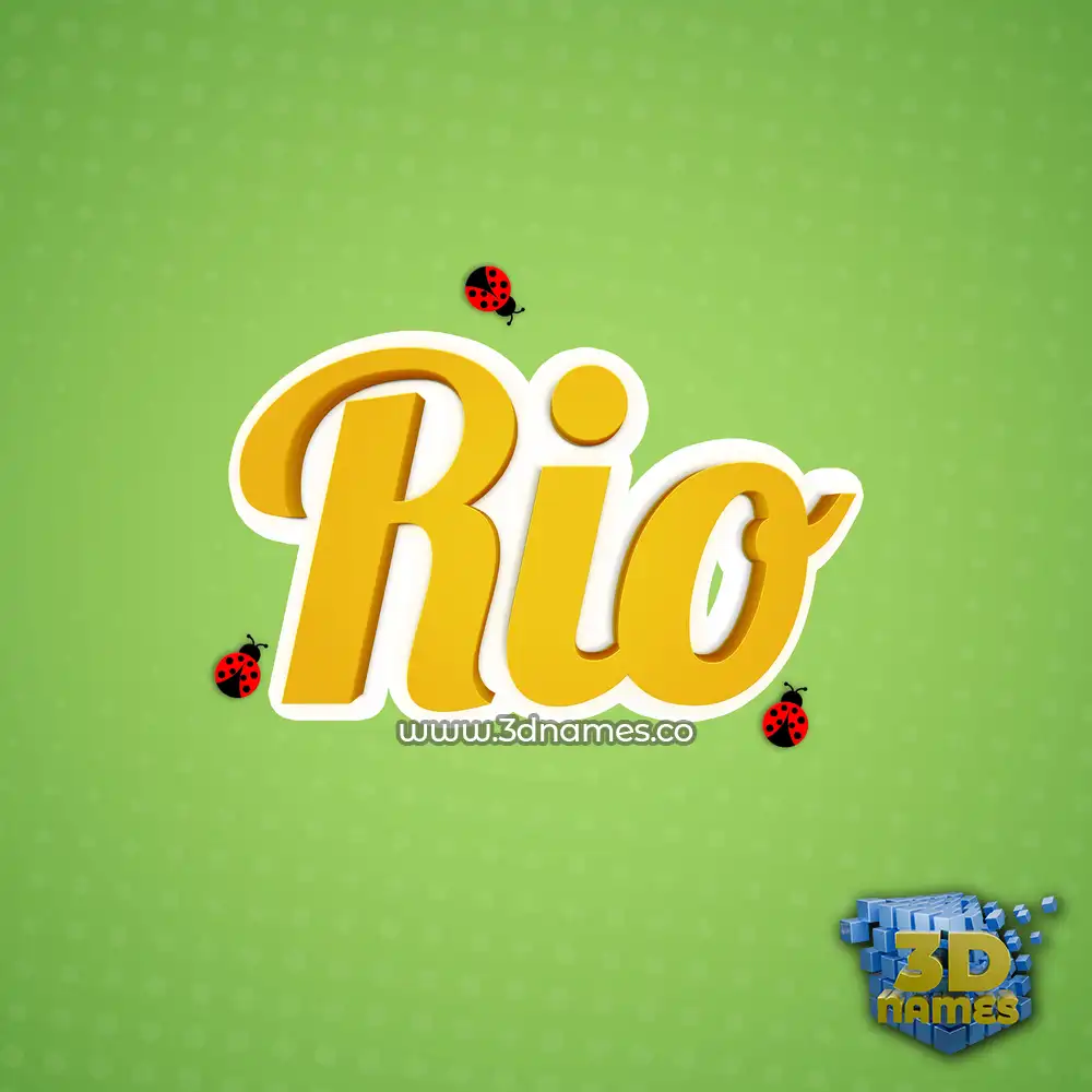 rio in Ladybugs style - 3D name wallpaper