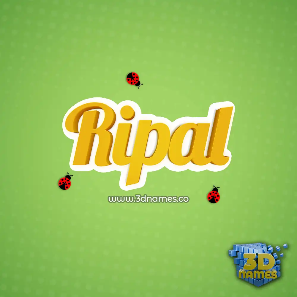 ripal in Ladybugs style - 3D name wallpaper