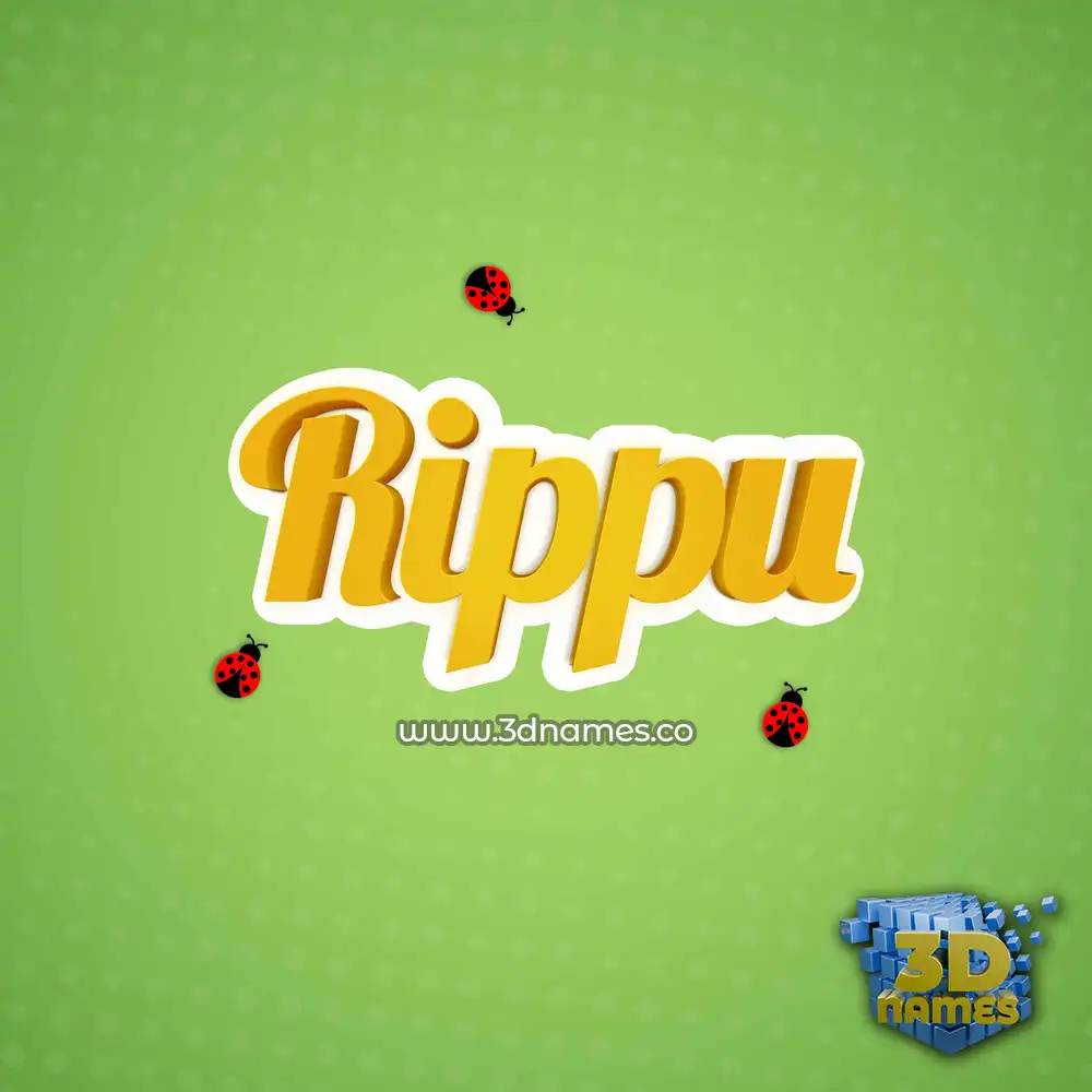 rippu in Ladybugs style - 3D name wallpaper
